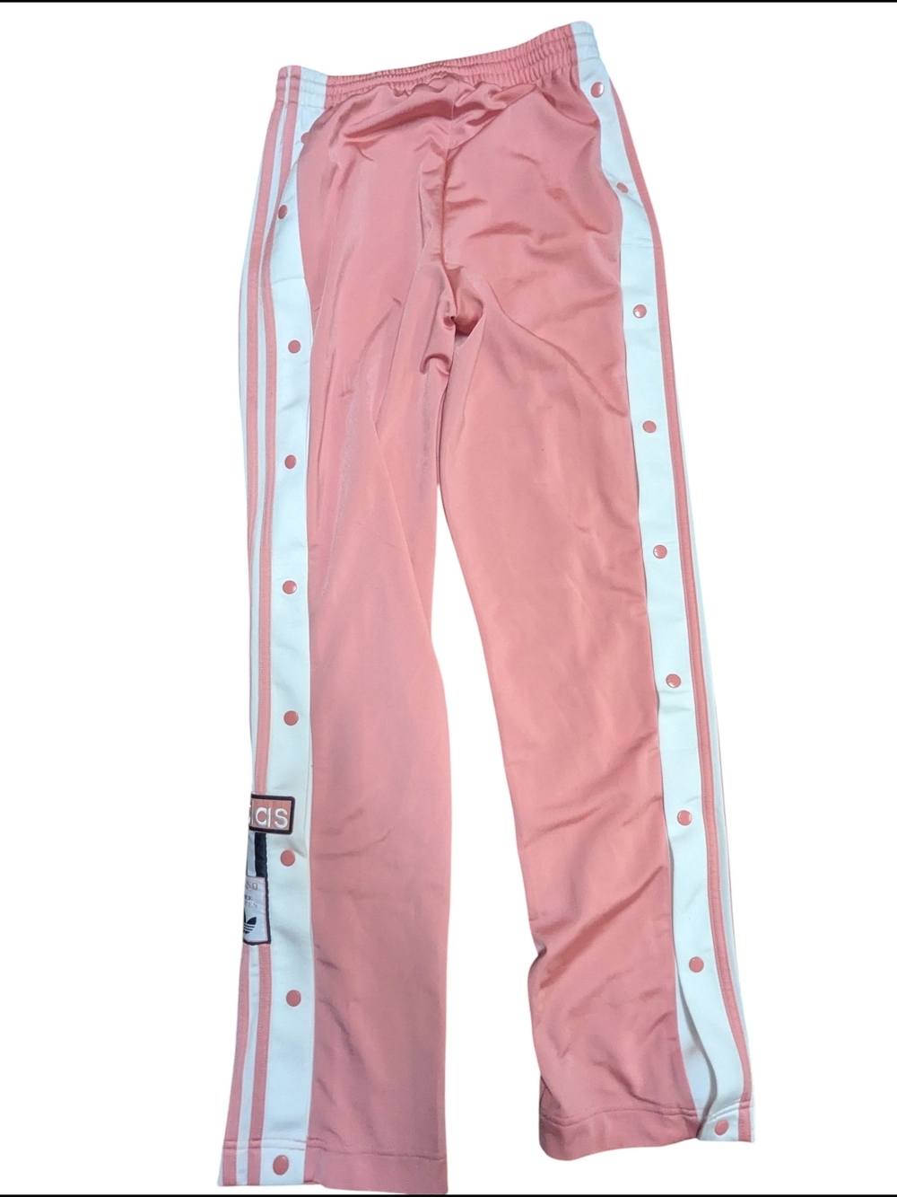 Adidas Originals Pink 3-Stripe Snap Track Pants Women's XS Retro Y2K - Picture 3 of 16